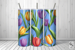 Colorful Tulip Flowers Seamless Patterns Product Image 5
