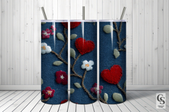 Patriotic Floral Hearts Embroidery Seamless Patterns Product Image 5