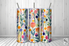 Abstract Watercolor Flowers Digital Papers Product Image 4