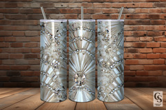 White Crystal &amp; Sequin Digital Papers Product Image 5