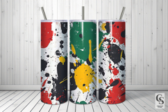 Juneteenth Paint Splatter Digital Papers Seamless Patterns Product Image 3