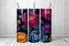 Colorful Mexican Flowers Embroidery Seamless Patterns Product Image 5