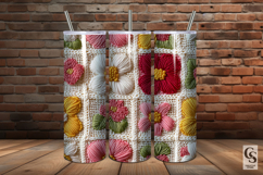 Spring Knitted Flowers Seamless Pattern Product Image 3