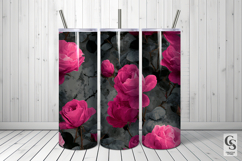 Hot Pink Gothic Roses Digital Papers Product Image 5