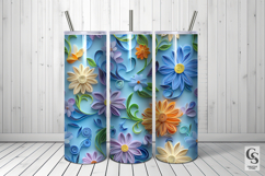 Pastel Paper Quilling Flower Seamless Pattern Product Image 3