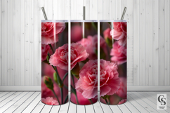 Pink Carnation Flowers Digital Papers Product Image 5