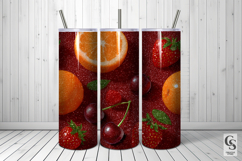 Glittery Summer Fruits Seamless Patterns Product Image 5