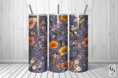 Cute Purple Wildflowers Seamless Patterns Product Image 4