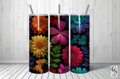 Rainbow Embossed Floral Embroidery Seamless Pattern Product Image 3