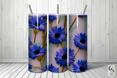 Blue Floral Embroidery Seamless Patterns Product Image 3
