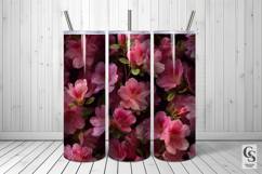 Pink Azalea Flowers Garden Digital Paper Product Image 5