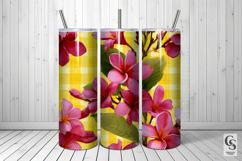 Pink Summer Plumeria Flowers Seamless Patterns Product Image 3