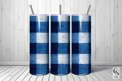 Blue Denim Gingham Seamless Patterns Product Image 5