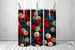 Patriotic Spring Lantana Flowers Seamless Patterns Product Image 5
