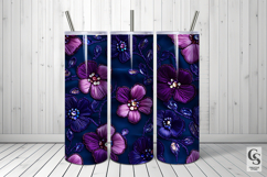 Purple Floral Embroidery Seamless Patterns Product Image 3