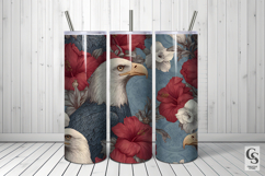 American Floral Eagle Seamless Patterns Product Image 4