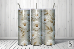 Beige Daisy Floral Embroidery Seamless Patterns Product Image 5