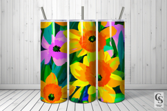 Watercolor Bright Daffodil Floral Patterns Product Image 4