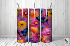 Vibrant Floral Butterfly Garden Pattern Product Image 2