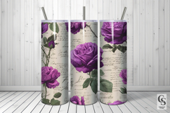Vintage Purple Notebook Roses Patterns Product Image 5