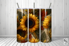 Wheat &amp; Sunflowers Garden Digital Paper Product Image 5