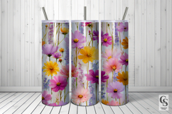 Watercolor Purple Wildflowers Digital Papers Product Image 2