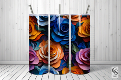 Mixed Media 3D Roses Digital Papers Product Image 4