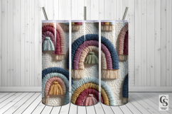 Boho Rainbow Macrame Seamless Patterns Product Image 4