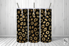 Black &amp; Gold Leopard Print Digital Paper Product Image 5