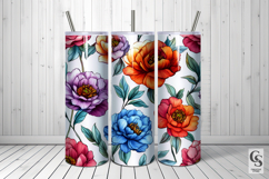 Colorful Peony Flower Digital Papers Product Image 3