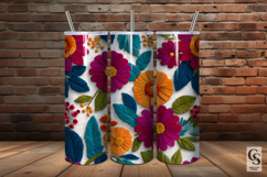 Mexican Flowers Embroidery Seamless Patterns Product Image 4