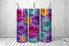 Glossy 3D Flowers Seamless Patterns Product Image 3