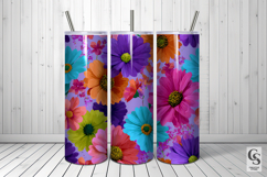 Bold Neon Daisy Flowers Seamless Patterns Product Image 3