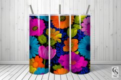 Bright Funky Groovy Flowers Seamless Patterns Product Image 4