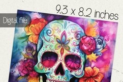 Day of the dead tumbler wrap, Sublimation PNG design Product Image 2