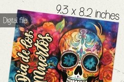 Day of the dead tumbler wrap, Sublimation PNG design Product Image 2