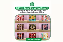 3D Flower Tumbler Wrap Designs , Sublimation Wrap Product Image 2