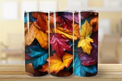Fall stained glass tumbler, autumn sublimation tumbler Product Image 2