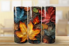 Fall stained glass tumbler, autumn sublimation tumbler Product Image 2