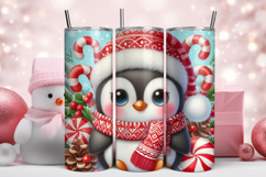 Christmas Cute Penguin Tumbler Wrap Design Product Image 1