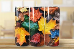 Fall stained glass tumbler, autumn sublimation tumbler Product Image 2