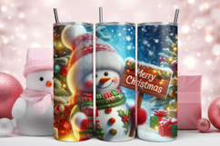 Christmas Snowman Tumbler Wrap Design Product Image 1