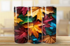 Fall stained glass tumbler, autumn sublimation tumbler Product Image 2