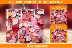 Fall stained glass tumbler, autumn sublimation tumbler Product Image 1