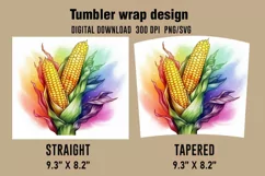3D Sunflower Tumbler Wrap Designs, Sublimation Tumbler Wraps Product Image 2