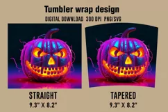 3D Halloween Pumpkin Tumbler Wrap Designs Product Image 2