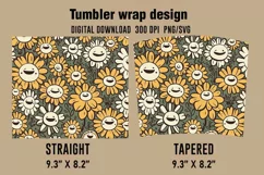 3D Daisies Flowers Tumbler Wrap Designs, Sublimation Tumbler Product Image 2