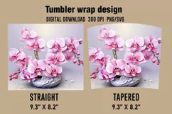 3D Watercolor Flower Splash Tumbler Wrap Designs Product Image 2