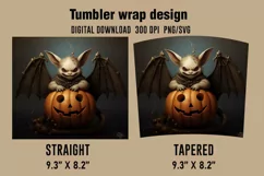3D Halloween Pumpkin Tumbler Wrap Designs Product Image 2