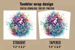 3D Lady Tumbler Wrap Designs, Sublimation Designs Product Image 2